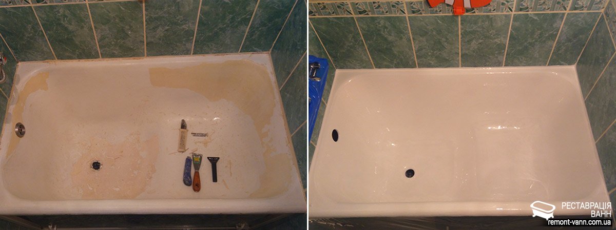 Переделка отреставрированой ванны хозяином. После неудачи обратился к нам.
